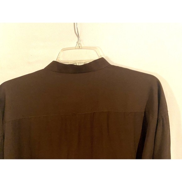 Brian Brothers Collection Mens Shirt L 16- 16.5 Brown Long Sleeves Banded VTG - Picture 11 of 12